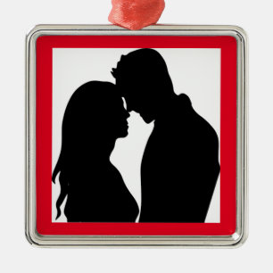 ROMANTIC COUPLE SILHOUETTE JULGRANSPRYDNAD METALL