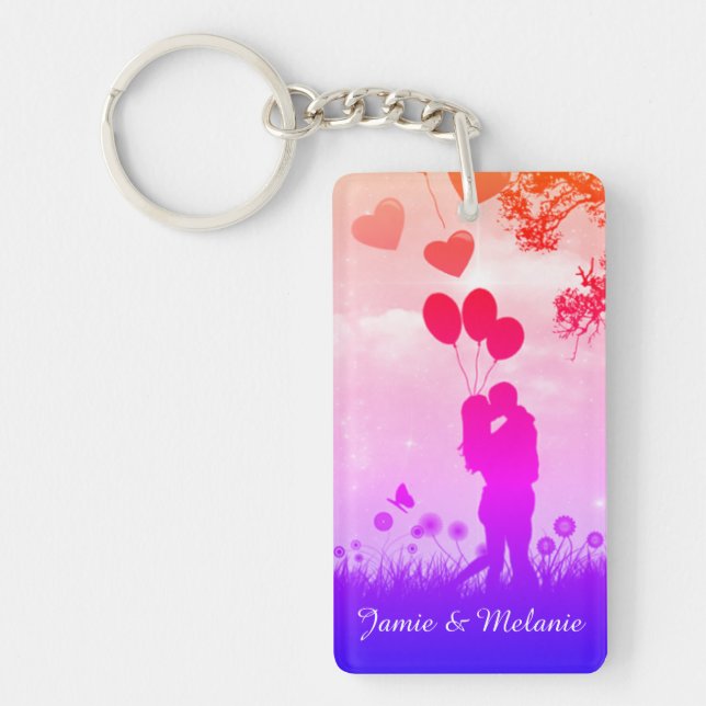 Romantic Couple Silhouette Love Art Personalised (Framsidan)