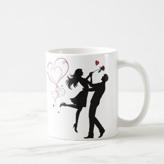 Romantic Couple Silhouette Love – Heart Valentine Kaffemugg