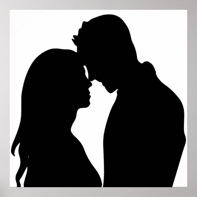 ROMANTIC COUPLE SILHOUETTE POSTER (Framsidan)