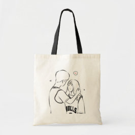 Romantic Couple Tote Bag - Cute Kärlek Gift för he Tygkasse