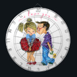 Romantic CoupleDart Board Gift - jag Kärlek You Darttavla<br><div class="desc">Cute Romantic Couple - Kärlek - I Kärlek You - Kiss Boy and Girl - Roligt Painting - Select / Add Your Unique Text / Namn / Färg - make your Speciell Gift - Resize and move or remove / add inslag - image / text with custom verktyg. Målning och...</div>