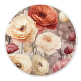 Romantic Cream Red Flowers Knopp