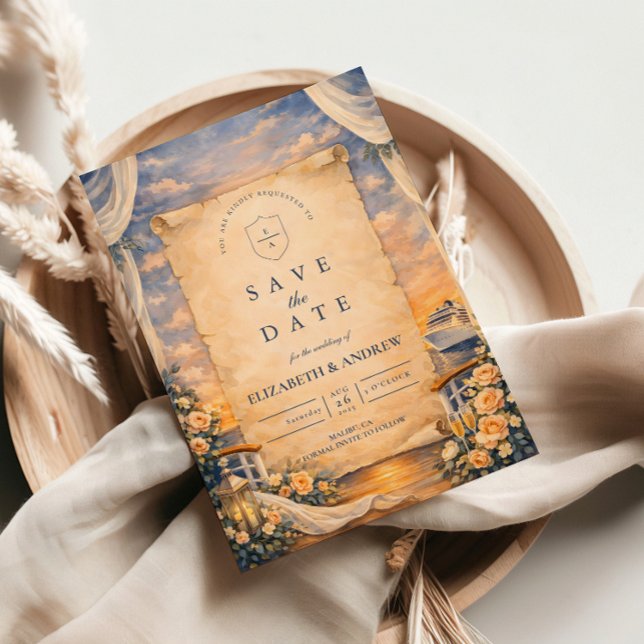 Romantic Cruise Sunset Wedding Spara Datumet (Skapare uppladdad)