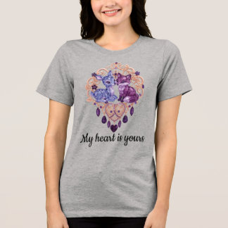 Romantic Crystal Animals Custom Couple T Shirt