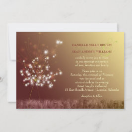 Romantic Dandelion Garden Wedding Inbjudningar