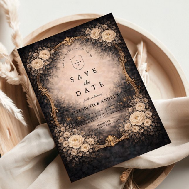 Romantic Dark Baroque Wedding Spara Datumet (Skapare uppladdad)