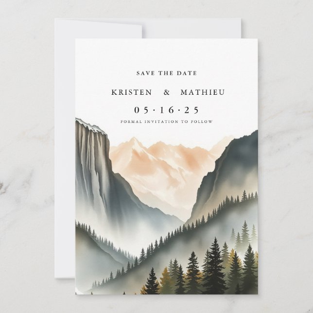 Romantic Digital Mountain Spara Datumet (Framsida)