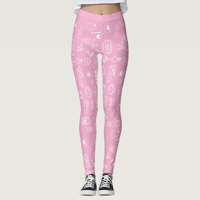 Romantic Doodle Leggings (Framsida)