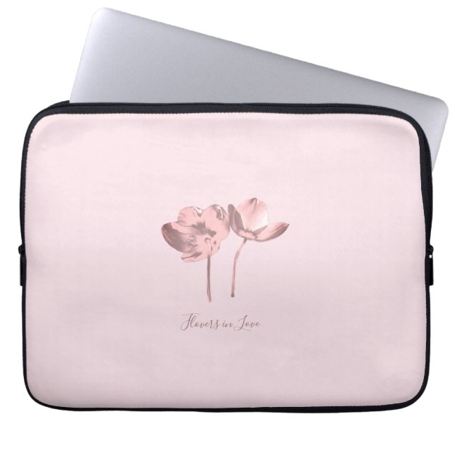 Romantic Dream Flowers – Pink Botanical Fantasy Laptop Fodral (Framsidan)