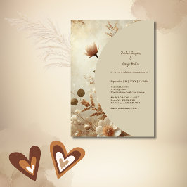 Romantic Dreamy Blommigt Bröllop Inbjudningar