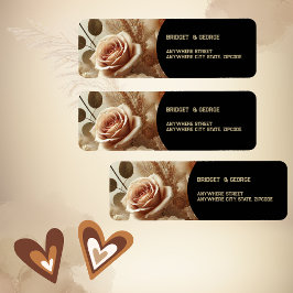 Romantic Dreamy Blommigt Bröllop Returadress Etikett