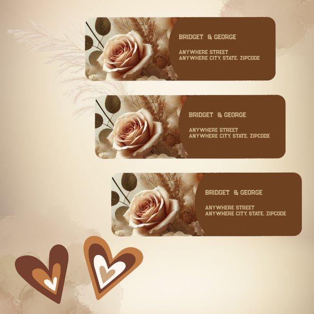 Romantic Dreamy Blommigt Bröllop Returadress Etikett (Skapare uppladdad)