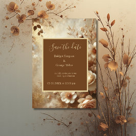 Romantic Dreamy Blommigt bröllop spara datum Inbjudningar