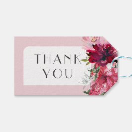 Romantic Dusty Ro Peony Modern Ram Presentetikett