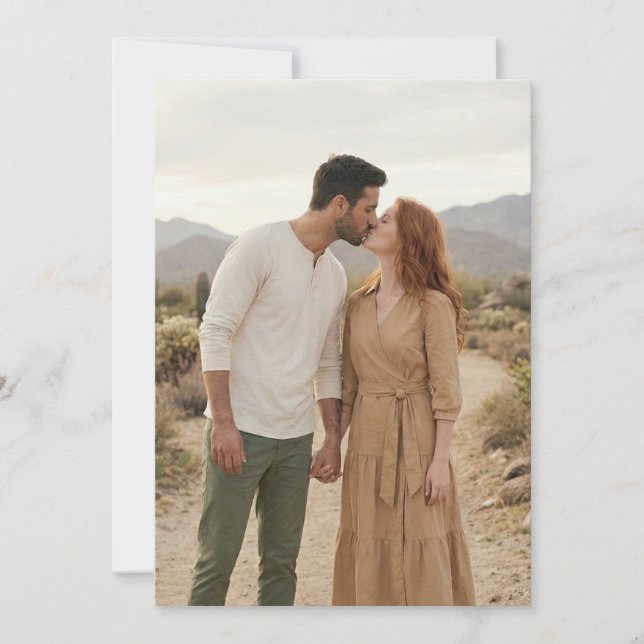 Romantic Earthy Natural Photo Inbjudningar (Framsida)