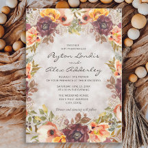 Romantic Earthy Tones faller hösten Blommigt Bröll