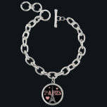 Romantic Eiffel Torn Charm Bracelet Gift Armband<br><div class="desc">Designen kommer från originalteckningen.</div>
