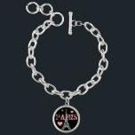 Romantic Eiffel Torn Charm Bracelet Gift Armband<br><div class="desc">Designen kommer från originalteckningen.</div>