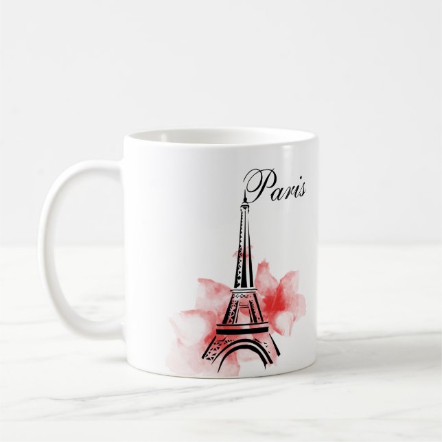 Romantic Eiffel Torn Paris Kaffemugg (Vänster)