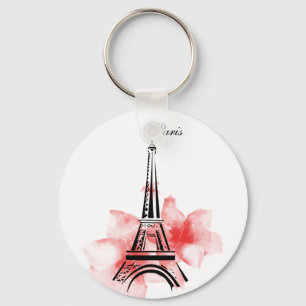 Romantic Eiffel Torn Paris Nyckelring