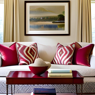 Romantic Elegance: Embrace the Rosy Red Charm Kudde