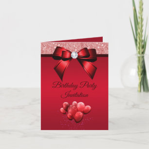 Romantic Elegance Födelsedagsfest Inbjudan