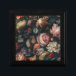 Romantic Elegant Baroque Flowers Oljemålning Minnesask<br><div class="desc">Romantisk Mörk Elegant Baroque Flowers Oljemålning presentbox för smycken eller små gåvor.</div>