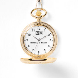 Romantic Elegant Classic style monogram Armbandsur