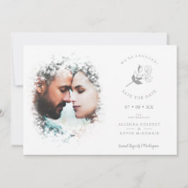 Romantic Elegant Overlay Misty Effect Photo  Spara Datumet
