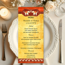 Romantic Elephants Bröllop Menu