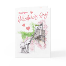 Romantic Elephants Romeo och Juliet Valentines day