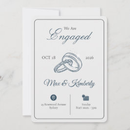 Romantic Engagement Invitations | Elegant & Modern Inbjudningar