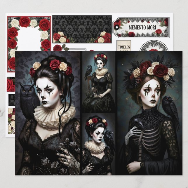 Romantic Ephemera Sheet  Kort (Fram/baksida)