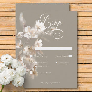Romantic Etheral Neutralt Beige Blommigt Dinners O OSA Kort