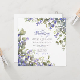 Romantic Eucalyptus & Lavender Wedding Invitation Inbjudningar