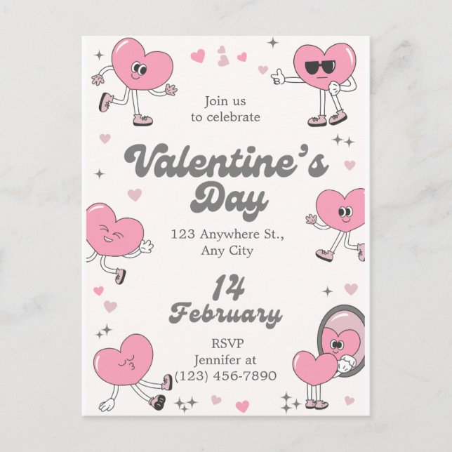 ​Romantic Every Day is Valentine's Custom Greeting Helg Vykort (Framsida)