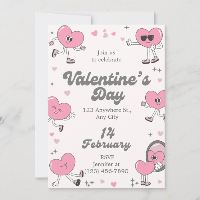 ​Romantic Every Day is Valentine's Custom Greeting Julkort (Framsida)