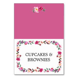 Romantic Fairytale Blommar Wandeand Food Tält Card Bordsnummer