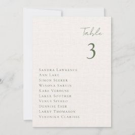 Romantic fall lake Wedding Table Seating Card Inbjudningar