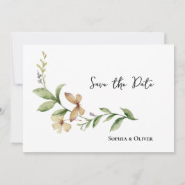 Romantic Fält Flower Bröllop spara datum Inbjudningar