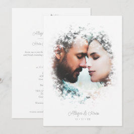 Romantic Fancy Overlay Misty Effect Photo Inbjudningar