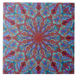 Romantic färg mandala i arabesque stil kakelplatta