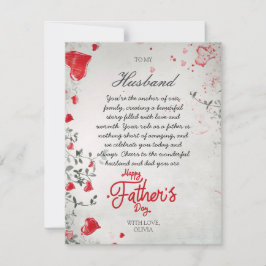 Romantic Fars dag för Make från frufoto av frukost Julkort