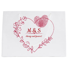 Romantic Fingerprint Heart Gift Bag