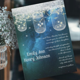 Romantic Firefly Mason Burk Bröllop Inbjudningar