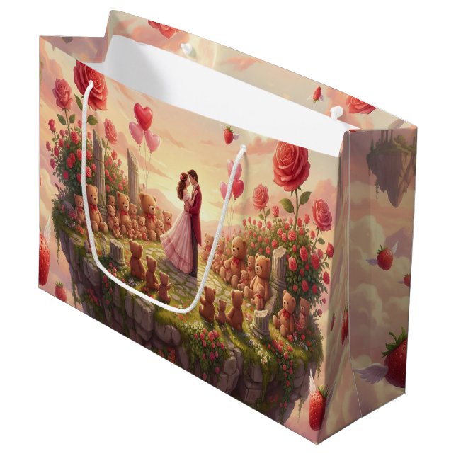 Romantic Floating Island in the Sky Fantasy Scene (Framsidan Vinklad)