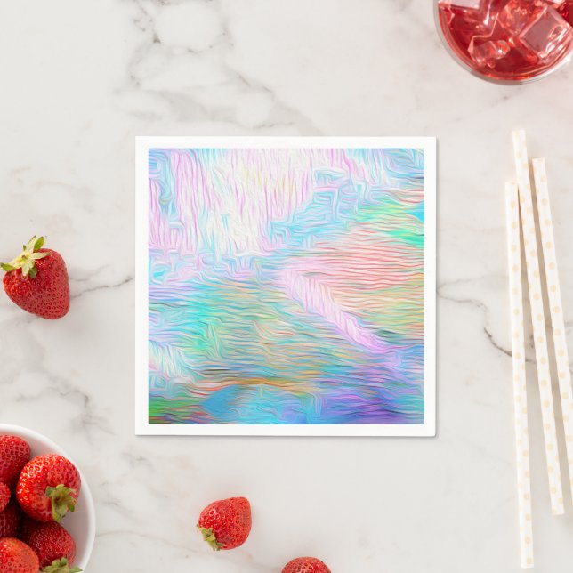 Romantic Floral Abstract – Elegant Boho Fantasy Pappersservett (Insitu)