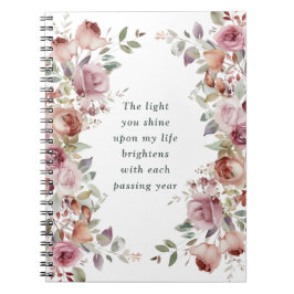 Romantic Floral Anniversary Gift Anteckningsbok