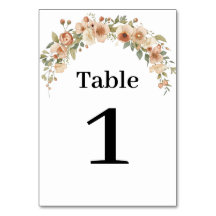 Romantic Floral Arch Table Number
